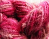 Handspun Romney Lamb Wool Yarn ROSE PARADE 55yds 2.4oz 8-9wpi