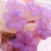 Clematis Flower Blossoms in Amethyst 33mm Lucite (6flowers) b2225
