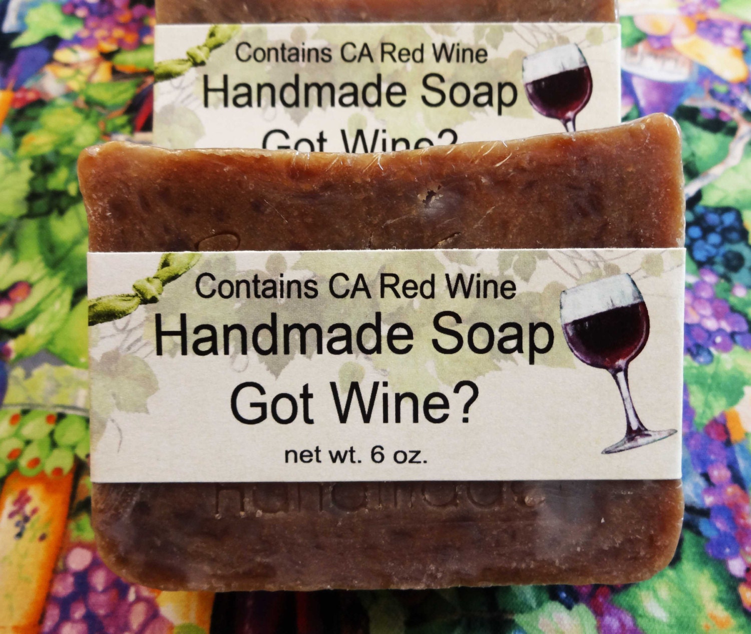 California Red Wine Soap Handmade Soap Cold Process Jumbo Bar