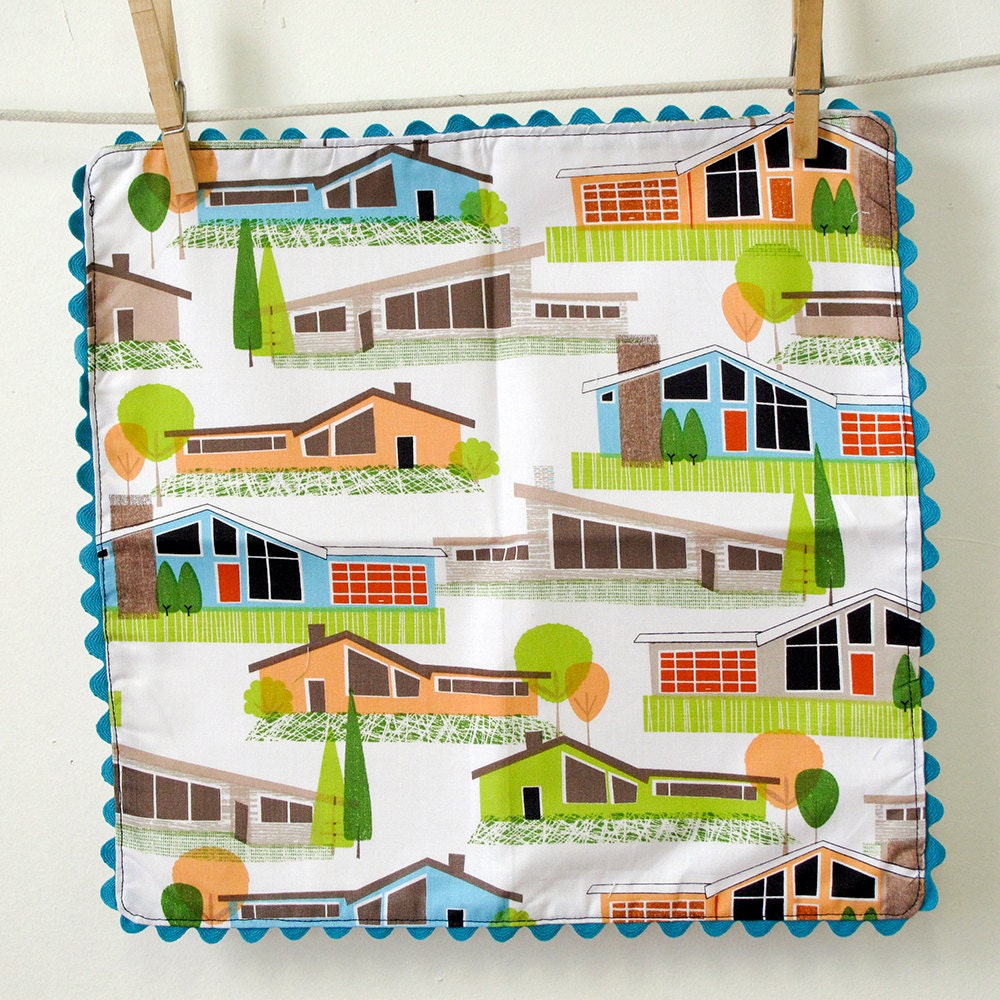 Retro Inspired Rick Rack Cloth Napkins