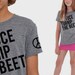 lettuce turnip the beet - light grey heathered track tshirt - youth 8, 10, or 12