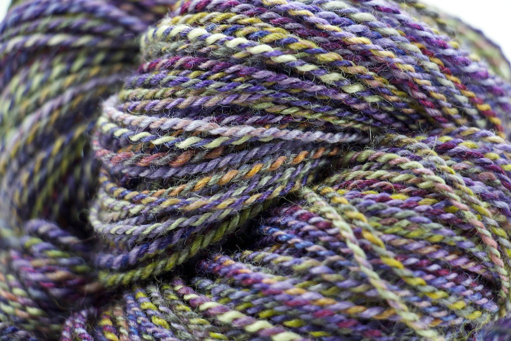 Handspun Yarn - Bluefaced Leicester Wool and Tussah Silk