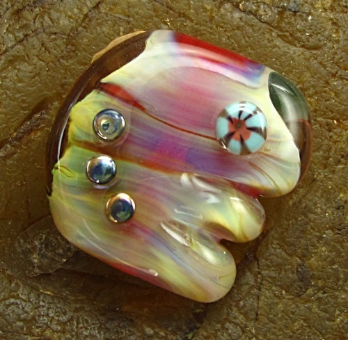 Handmade Lampwork Glass Focal Bead -Nebula- by Andrea Pirkey SRA