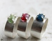 Rose Cut Sapphire Ring   Pink sapphire ring  Sterling silver and sapphire ring