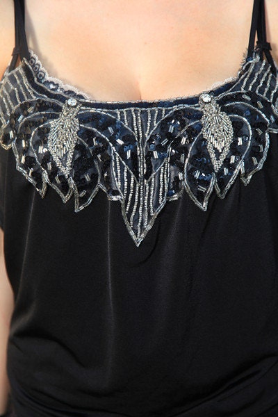 Glamarita Beaded Art Deco Inspired Top Size Small CLEARANCE SALE