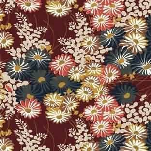 Anna Griffin Fabrics, Honoka, Japanese Floral Claret