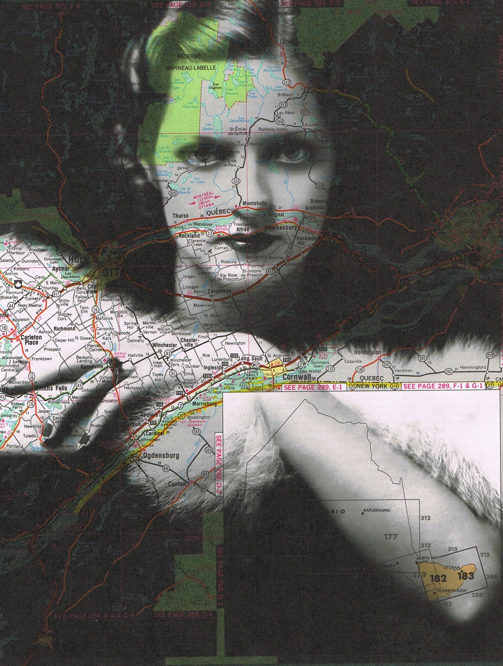 Map Prints. Book Pages.Beauty Woman ,Vintage Photo, Paper , home decor, buy 3 get 1 FREE.affordable art.mixed media.fathers day.mom birthday