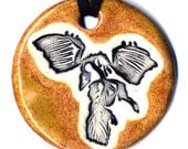 Archaeopteryx Ceramic Necklace in Brown