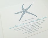 Starfish Beach Wedding Invitations