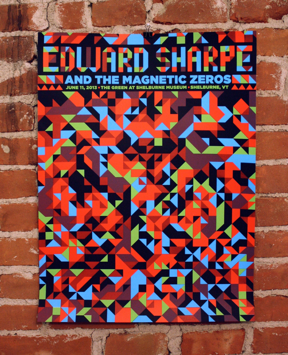 Edward Sharpe and the Magnetic Zeros- Hand-Printed Poster- VT
