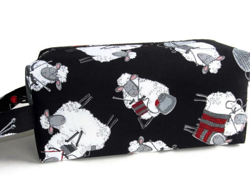 Bigger Boxy Bag Knitting Project Bag - Knitting Sheep