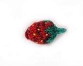 Knitted Strawberry Brooch