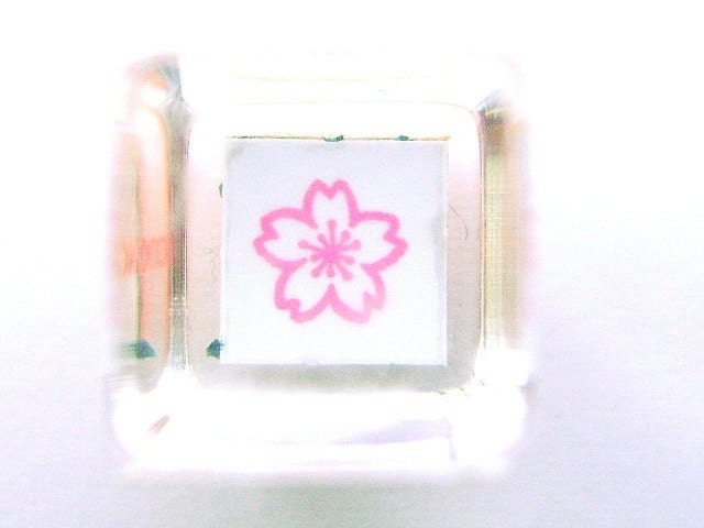 Cherry Blossom Stamp Mini Mini Size Cute Japanese Sakura Rubber Stamp (Set No 2)