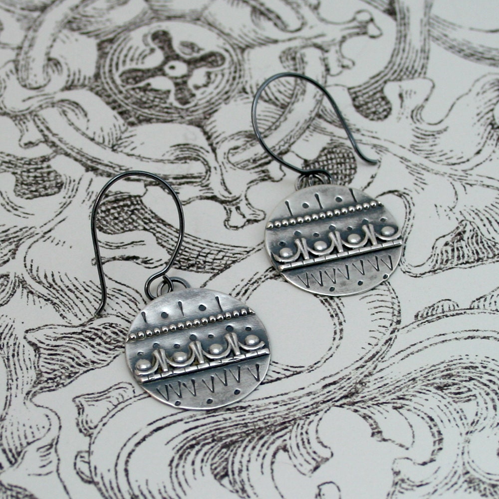 Brocade - Earrings - Sterling silver