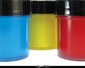 Bella Paint for Glass, Clay, and Metal. Opaque Glossy Paint, Heat Cured. Three 2 oz. Jars.