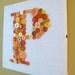 Baby Nursery Button Monogram Letter Wall Art on 10"x10" Canvas -- by Letter Perfect Designs