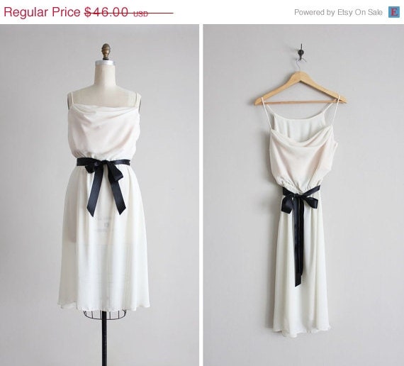 SALE 25% OFF 1970s dress / sheer white dress / vintage 70s dress
