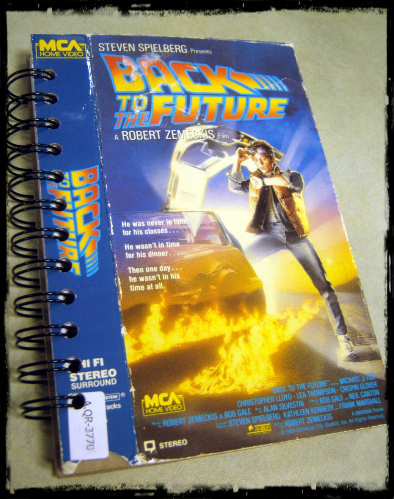 Back to the Future Repurposed VHS Cover Notebook Journal