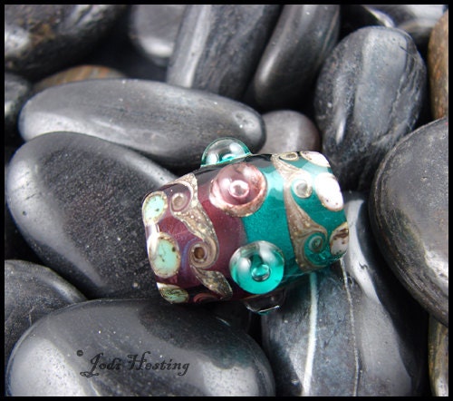 Beadworx - Lampwork Glass - Focal Bead - Dreadlock - Waikiki
