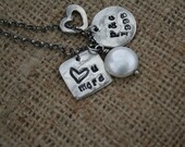 Rustic Silver Necklace Collection - Our Love Story, personalized jewelry, sterling silver jewelry, silver necklace