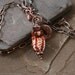 Artisan glass lampwork screech owl necklace ... Feature Screecher ... Owl lover ...  copper and glass ooak by Simply Cindy