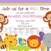 Printable Invitation - At the Zoo Invitation for GIRLS - I Design - You Print - for Baby Shower or Birthday