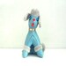 Vintage Stuffed Toy - Blue Poodle Dog Japan