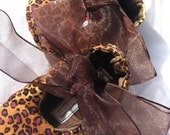 Cheetah Ballet Slippers Mary Janes Baby Booties