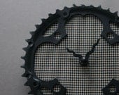 bicycle clock - wool houndstooth