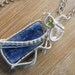 Gemstone Alliance Pendant Blue Kyanite Kunzite Champagne Aura Quartz Peridot Wire Wrapped in Silver Parawire