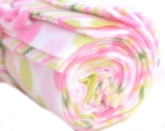 Pink Polka Dots Wipe & Wash - Reusable Fleece Fabric Wipes Feeding Baby Toddler Eco Friendly Go Green Rainbow Colors