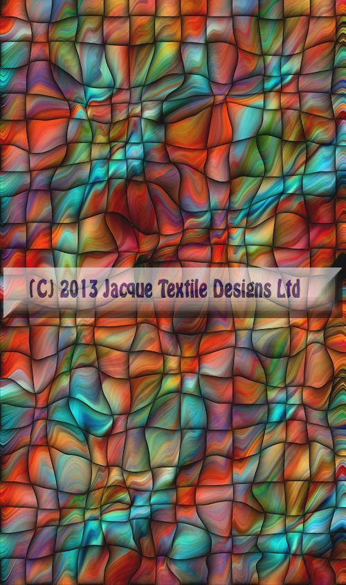 Fiber Art Artist Made Fabric Weave Abstract Mixed Media Rainbow Colors