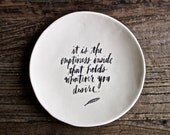 5 1/4" calligraphy dish (it is the emptiness).