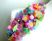 Flowers as sweet as candy -  OOAK Headband - Ready to ship xx