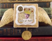 Mixed Media Collage Art 3D Assemblage - Queen of Flight