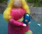Waldorf-style Needle Felted Easter Egg Fairy
