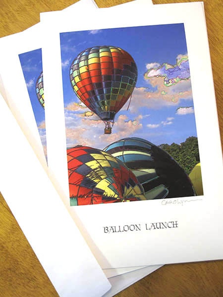 Hot Air Balloon Photo, Fine Art Note Cards, Enhanced Digital Photography