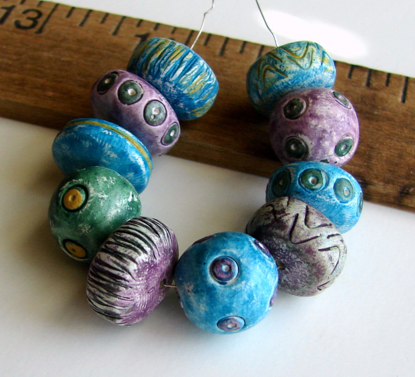 Handmade Polymer Clay Beads - Carnival
