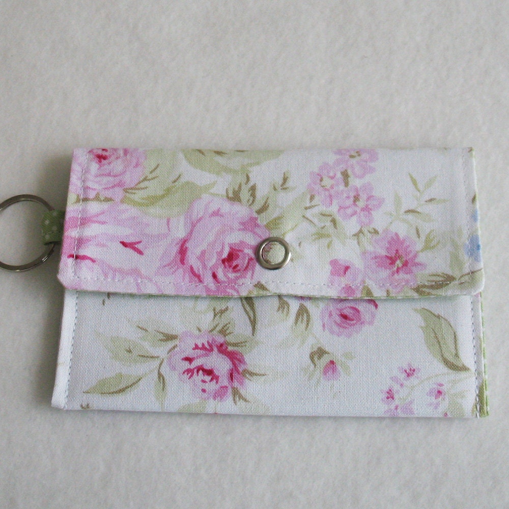 Mini One-Snap Wallet - Pink Rose
