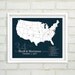 Unique Gift for Couples : Anniversary / Wedding Art Print - Personalized History Map - 8x10 Keepsake - Gift for Her