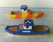 Trophy and Bosun  Wooden Toy Boats