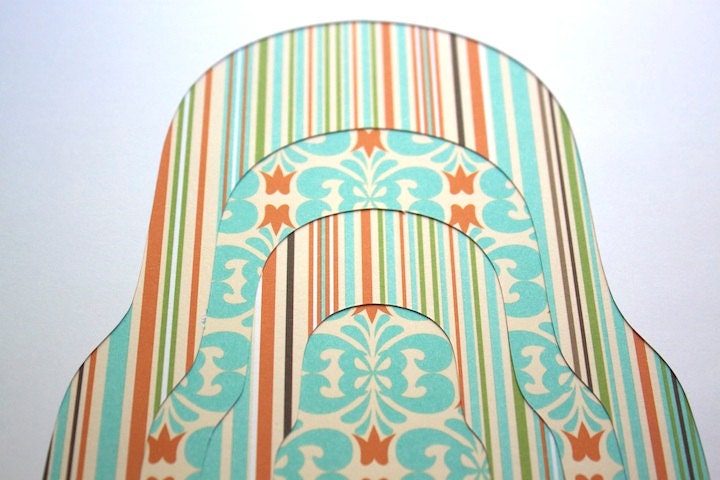 Matryoshka "Madge" -- Layered Papercut Art 8 x 10