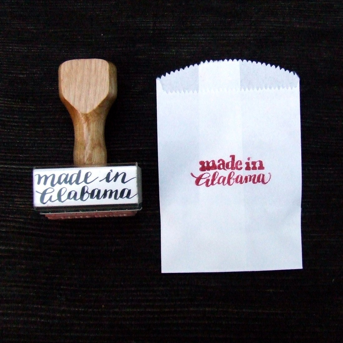 Made in Alabama // Rubber Stamp // Modern Calligraphy Stamp // Made in America