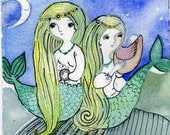 Mermaids  Original Art 4.5x4.5