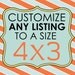 Customize Any Listing to Size 4ft x 3ft- Please Read Listing for Directions