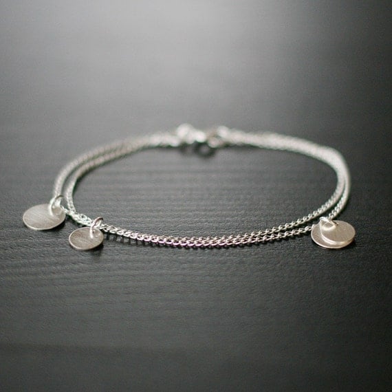 bellissima - brushed silver coin bracelet by elephantine