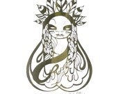 Peace Warrior- Silkscreen Print- 11x14- Art Print