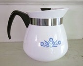 Large Corningware Cornflower Tea Kettle - Stovetop Teapot - Corning Ware