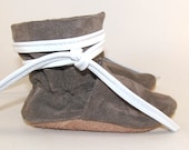 Leather Baby Boots Shoes Soft Sole 0 to 6 Month