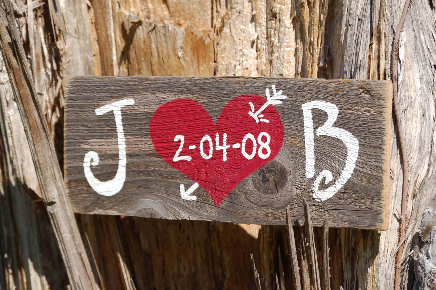 Wedding Sign Recycled Wood Customized Present His Her Initials Wedding Date Rustic Weddings Decoration Personalized Gift
